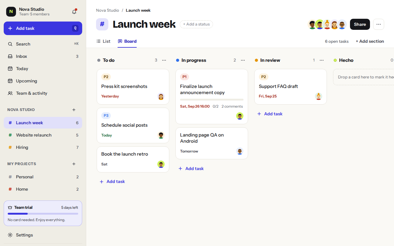 A team project in the board layout